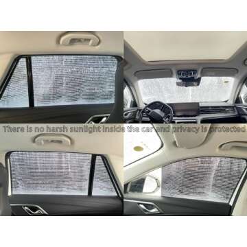 Car Camping Cover Aluminet Sun Shade for Car 75% Heat Reflective Cloth Pet Shade Garden Cover 10'x13...