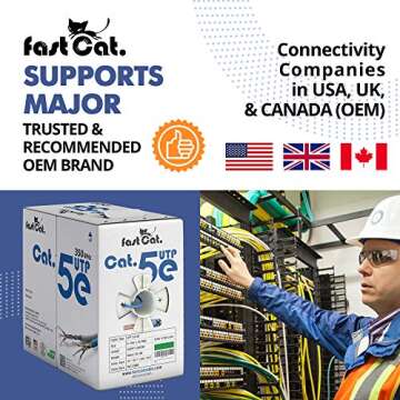 fast Cat. Cat5e Ethernet Cable 1000ft for Seamless Connectivity