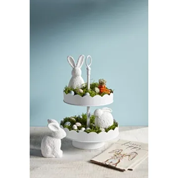 Mud Pie Scalloped Tiered Server for Elegant Entertaining