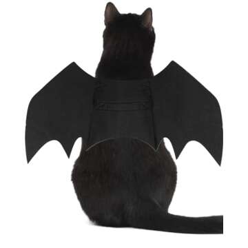 Dog Halloween Costumes, Dog Bat Wings Pumpkin Bell Pet Halloween Cosplay Party Dress Up (X-Small)