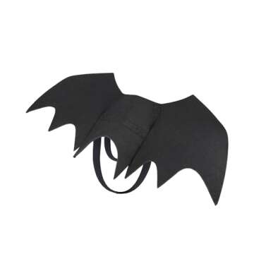 Dog Halloween Costumes, Dog Bat Wings Pumpkin Bell Pet Halloween Cosplay Party Dress Up (X-Small)