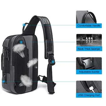 Sling Bag with USB Port: Waterproof & Versatile Backpack