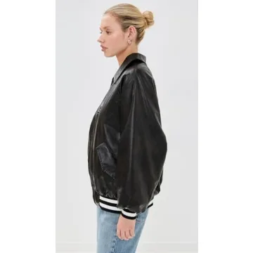 Lioness Women's Hailey Bomber Jacket - Stylish Faux Leather