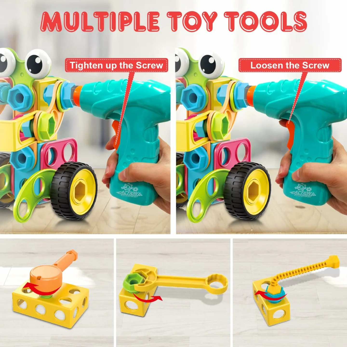 STEM Building Blocks for Kids 3-10 - 195 PCS