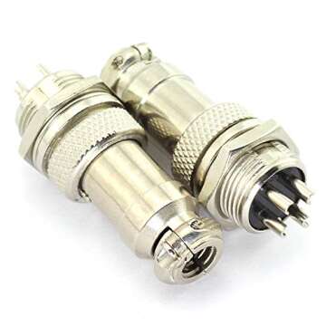 DGZZI 5Pairs GX16 4Pin Male Female Circular Aviation Connector Plug 16MM Wire Panel Metal Connector