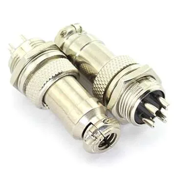 DGZZI 5Pairs GX16 4Pin Male Female Circular Aviation Connector Plug 16MM Wire Panel Metal Connector