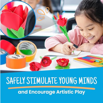 Craftzilla Rainbow Duct Tape Set - 6 Vibrant Rolls - Arts and Crafts