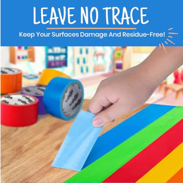 Craftzilla Rainbow Duct Tape Set - 6 Vibrant Rolls - Arts and Crafts