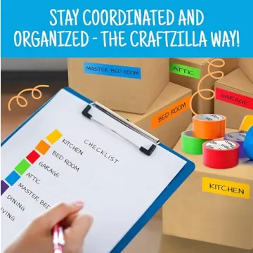 Craftzilla Rainbow Duct Tape Set - 6 Vibrant Rolls - Arts and Crafts