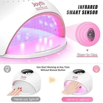 UV Light for Nails, Joytii 82W UV LED Nail Lamp with 3 Timers, Automatic Sensor Nail Dryer for Gel Nail Polish, LCD Display Gel Nail Light, Curing Lamp for Manicure and Pedicure 1