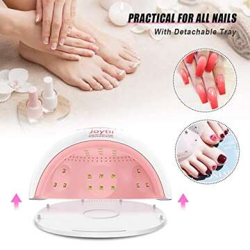 UV Light for Nails, Joytii 82W UV LED Nail Lamp with 3 Timers, Automatic Sensor Nail Dryer for Gel Nail Polish, LCD Display Gel Nail Light, Curing Lamp for Manicure and Pedicure 1