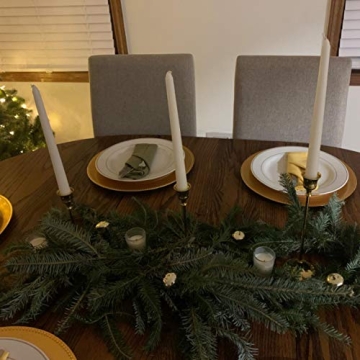 Chic Brass Gold Candlestick Holders - Set of 3 for Decor