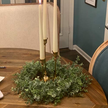 Chic Brass Gold Candlestick Holders - Set of 3 for Decor