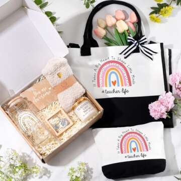 iAOVUEBY Teacher Appreciation Gifts Set – Thoughtful Basket for Educators