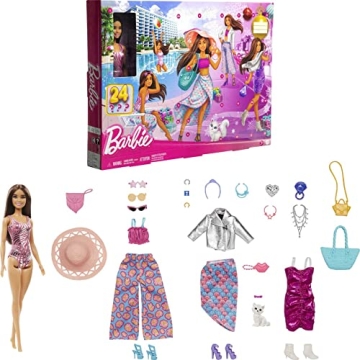 Barbie Doll & Fashion Advent Calendar - 24 Surprises with Dress & Kitten