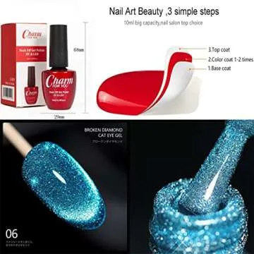 VERONNI Reflective Diamond Cat Eye Nail Polish for Stunning Looks