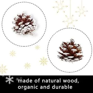 Whaline 170Pcs Pine Cones Winter Holiday Decoration Set