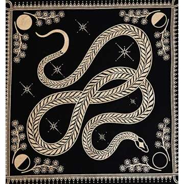 ASAV Tarot Altar Cloth Golden Snake Dragon Table Napkin Cloth Witchery Supplies Home Decor Wall Art ...