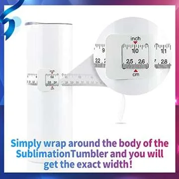 2 Pack Sublimation Blanks Tumblers Width Measurer, Easily Measure The Height and Width of Your Sublimation Tumblers, Use for Heat Press Sublimation Blanks Tumblers Skinny Straight Cup
