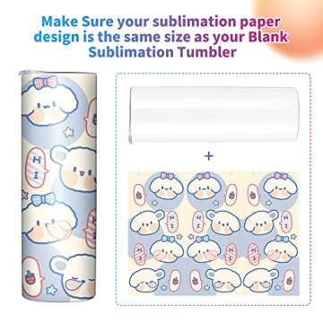 2 Pack Sublimation Blanks Tumblers Width Measurer, Easily Measure The Height and Width of Your Sublimation Tumblers, Use for Heat Press Sublimation Blanks Tumblers Skinny Straight Cup