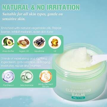 UCANBE Cleansing Balm Makeup Remover - 3.17oz, Natural Gentle, Deep Cleaning, Makeup Cleansing Balm for Waterproof Eye Face Lip Makeup, Made for All Skin Types