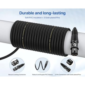 Novazylum 6 Ft XLR Cables 4 Pack Male to Female Mic Cable