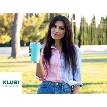 KLUBI Sloth Travel Coffee Tumbler 20oz for Women