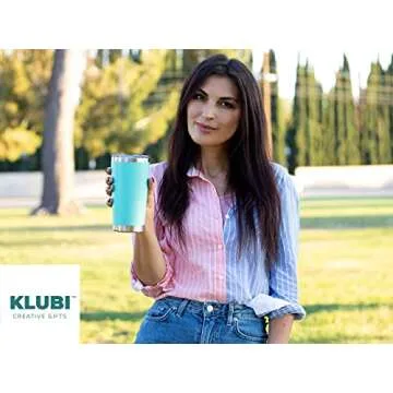 KLUBI Sloth Travel Coffee Tumbler 20oz for Women
