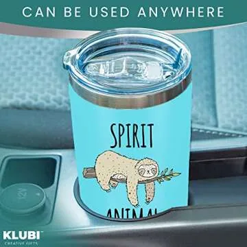 KLUBI Sloth Travel Coffee Tumbler 20oz for Women