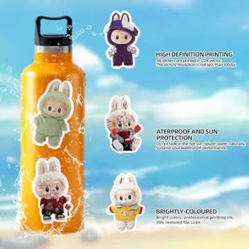 Labubu Cartoon Stickers - 50 Customized Vinyl Decals