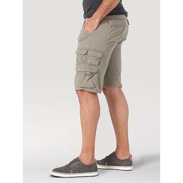 Wrangler Authentics Men's Premium Twill Cargo Short - Durable and Comfortable