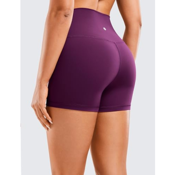 CRZ YOGA Women's Naked Feeling Biker Shorts | 4-Inch Comfort