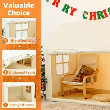 Kids Play Tent Indoor Toddler Tents Playhouse for Girls Boys Toddler Play Tent Indoor & Outdoor Playhouse (The Banner and Mat are not Included)