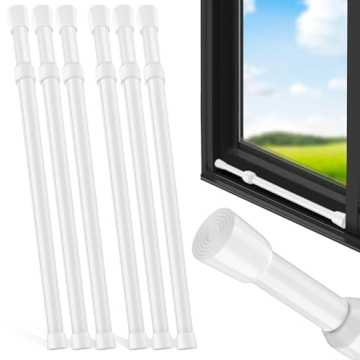 Artoshin 6 Pack Adjustable Window Security Bars - Enhanced Home Safety