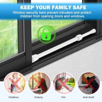 Artoshin Adjustable Window Security Bars 6 Pack