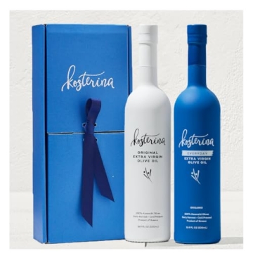 Kosterina Extra Virgin Olive Oil Duo Gift Set for Gourmet Gifts