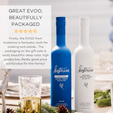 Kosterina Extra Virgin Olive Oil Duo Gift Set for Gourmet Gifts