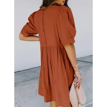 Dokotoo Womens Cute Simple Summer Dress with Pockets