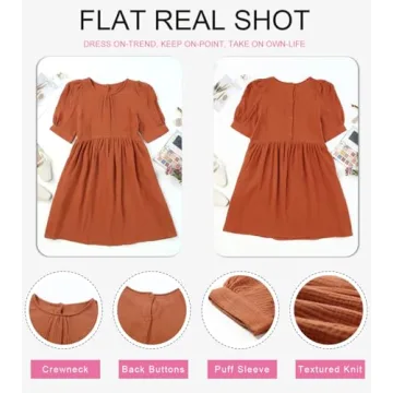 Dokotoo Womens Cute Simple Summer Dress with Pockets