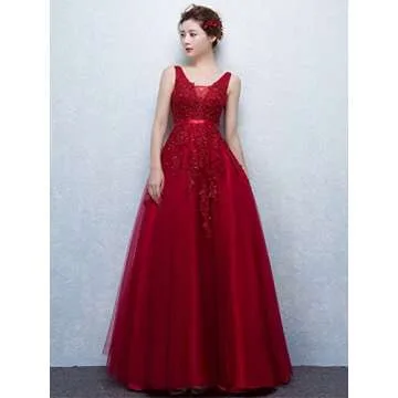 Elegant Floral Lace Bridesmaid Maxi Dress for Women