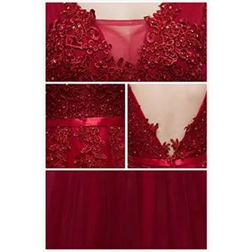 Elegant Floral Lace Bridesmaid Maxi Dress for Women