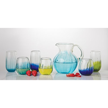 Amici Home Rosa Light Blue Pitcher for Stylish Entertaining