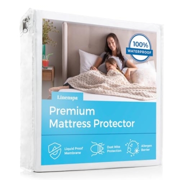 LINENSPA Premium Waterproof Mattress Protector - Twin Size - Superior Comfort & Protection