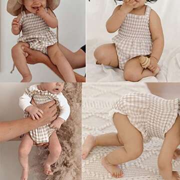 MERSARIPHY Baby Summer Romper with Headband - Cute & Comfy