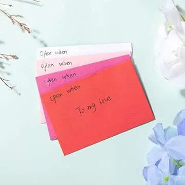 120 Pack Mini Envelopes Pink Small Envelopes Tiny Pockets with Gummed Flap for Valentine's Day Business Cards Small Gift Cards, 4.13"×2.76",(4 Colors, 30 for Each Color)