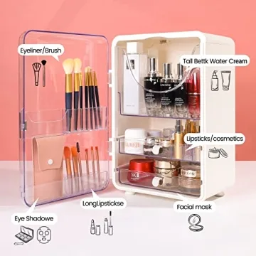 PEAKXCAN Large Double-Door Makeup Organizer - Eco-Friendly Cosmetic Storage