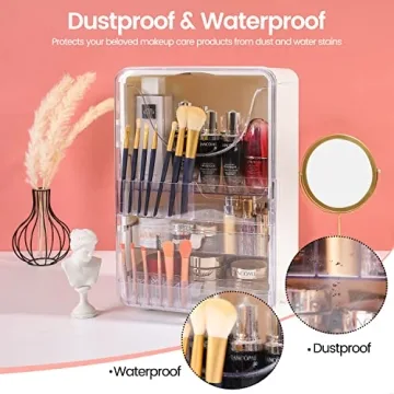 PEAKXCAN Large Double-Door Makeup Organizer - Eco-Friendly Cosmetic Storage