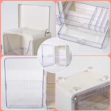 PEAKXCAN Large Double-Door Makeup Organizer - Eco-Friendly Cosmetic Storage