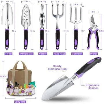Tudoccy 83 Piece Heavy Duty Garden Tools Set