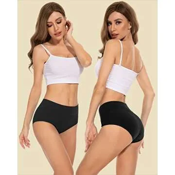 PULIOU Period Underwear for Women Heavy Flow High Waisted Menstrual Panties Teens Cotton Postpartum ...